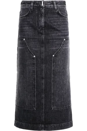 Givenchy Gonna midi denim a vita alta