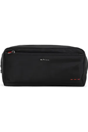 Kiton Trousse da bagno con logo goffrato