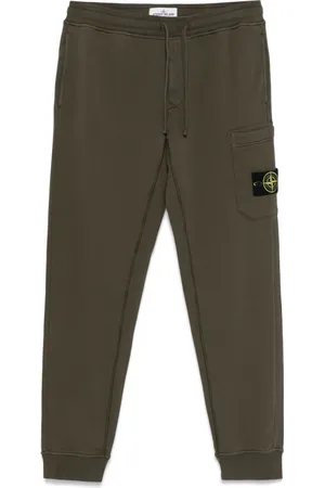 Stone Island Pantaloni sportivi con applicazione Compass