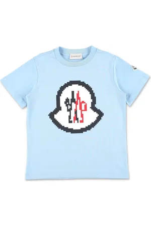 Moncler T-shirt in cotone con stampa Pixel Logo