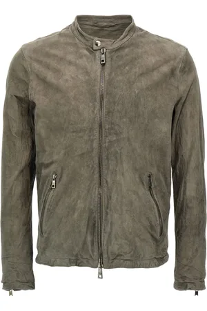 GIORGIO BRATO Giacca biker in pelle scamosciata