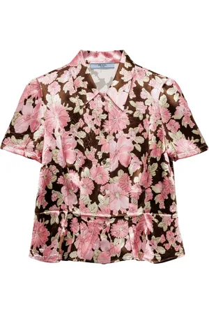 Prada Camicia in raso a fiori