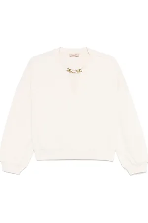 Twin-Set Felpa con catena logo Oval T