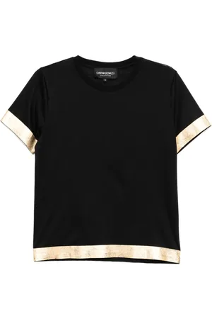 Cynthia Rowley T-shirt con orlo metallizzato