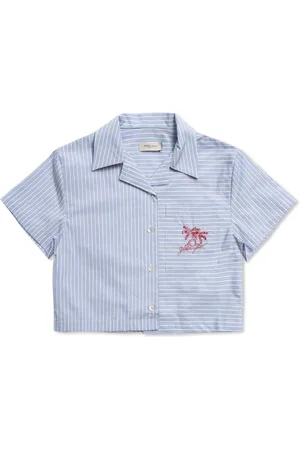 Golden Goose Camicia crop a righe