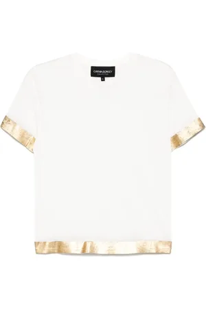 Cynthia Rowley T-shirt con orlo metallizzato