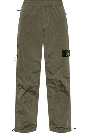 Stone Island Pantaloni con applicazione Compass