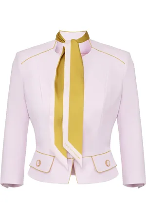 Elisabetta Franchi Giacca con dettaglio foulard in crêpe