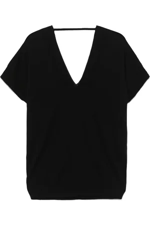Plan C Top in cotone con scollo a V