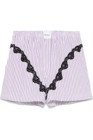 The Attico Shorts a righe in popeline