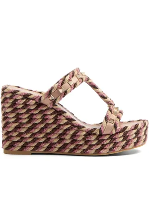 VALENTINO GARAVANI Sandali Rockstud con zeppa 90mm