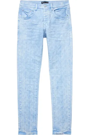 Purple Brand Jeans crop con monogramma jacquard