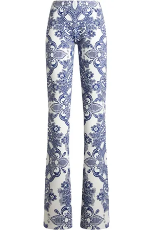 Etro Pantaloni con motivo in pizzo