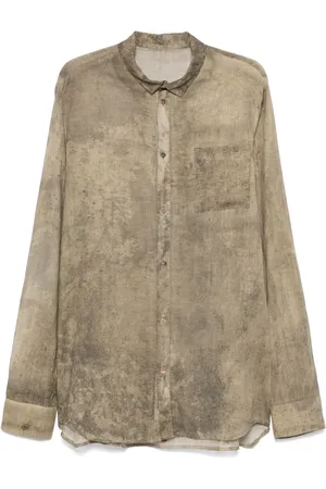 MASNADA Camicia con stampa astratta