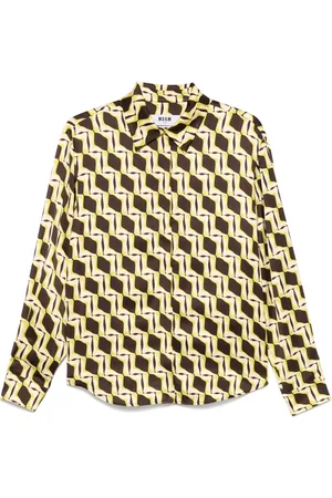 Msgm Camicia con stampa geometrica