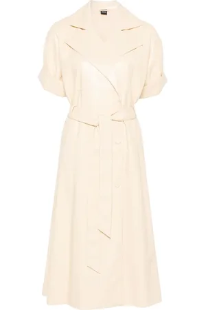 HUGO BOSS Abito midi in pelle sintetica