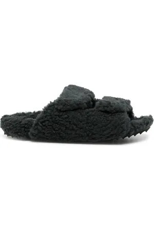 James Perse Sandali slides in shearling