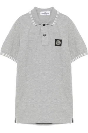 Stone Island Polo con applicazione Compass