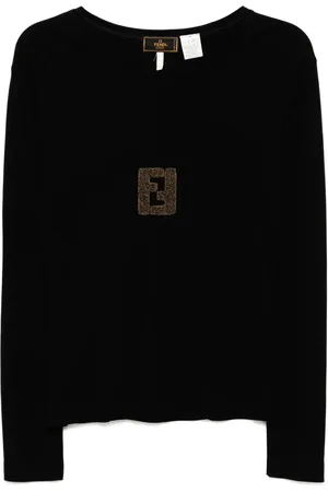 Fendi T-shirt con applicazione 1980