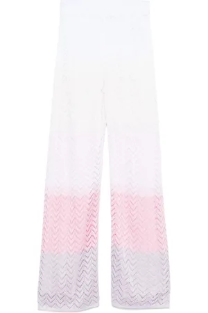 Missoni Pantaloni in maglia con motivo chevron
