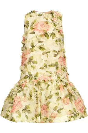 Oscar de la Renta Abito corto con stampa ed effetto fil coup??