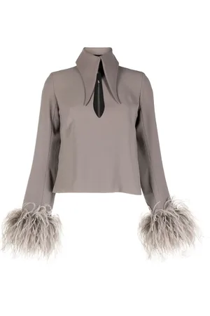 16Arlington Blusa Michelle con dettaglio di piume