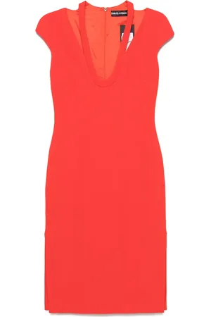 DAVID KOMA Abito midi in cady