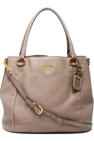 Prada Borsa a mano two-way con placca logo anni 2000