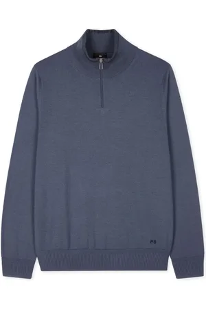 Paul Smith Maglione in lana merino con mezza zip