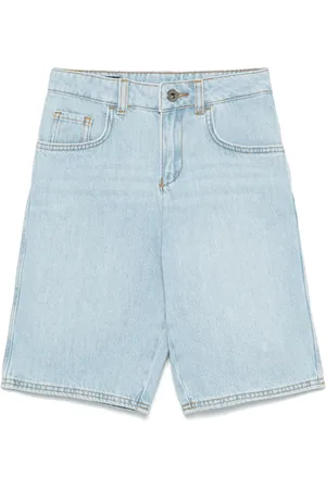Emporio Armani Bermuda denim con placca logo