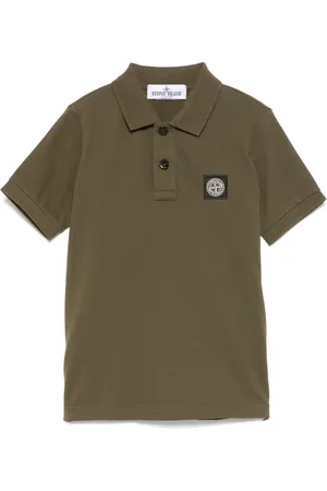 Stone Island Polo con applicazione Compass