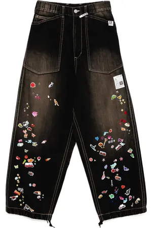 Maison Mihara Yasuhiro Jeans con stampa