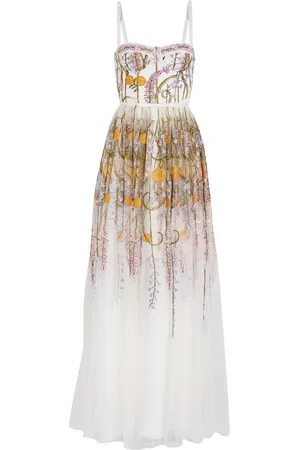 Giambattista Valli Abito con ricamo Marigold Bouquets