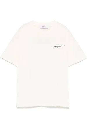 Msgm T-shirt con logo ricamato