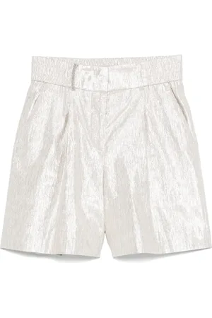 PESERICO SIGN Shorts in lurex con pieghe