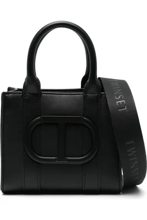 Twin-Set Borsa tote con placca logo