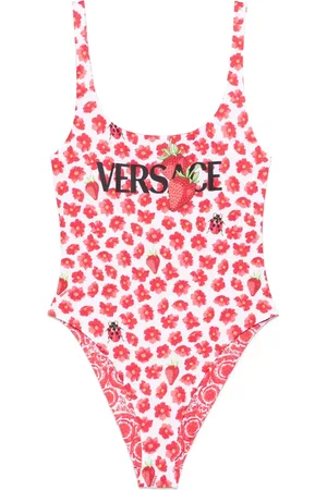 VERSACE Costume da bagno con stampa Strawberry Garden