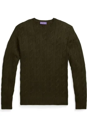 Ralph Lauren Maglione in cashmere con lavorazione a trecce