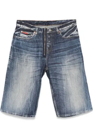MARTINE ROSE Shorts denim con applicazione