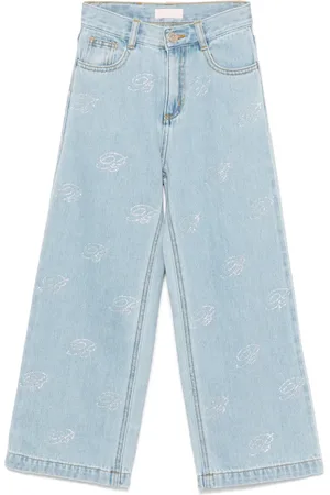 MISS BLUMARINE Jeans con logo di strass