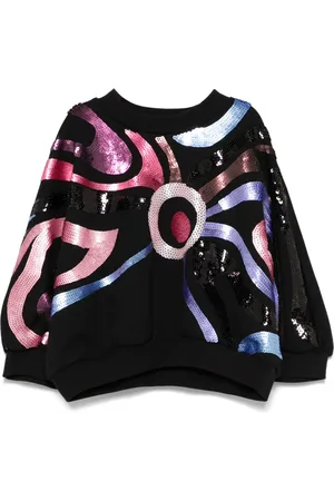 PUCCI Junior Felpa con stampa Iride e paillettes