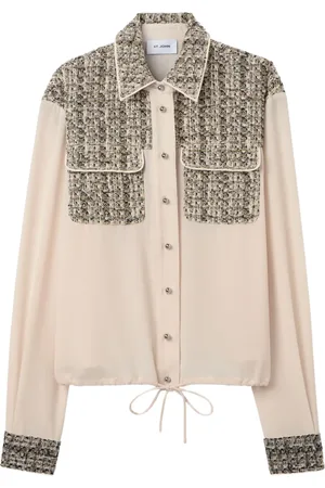 ST. JOHN Camicia metallizzata in tweed