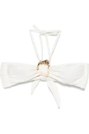 PATBO Top bikini in jersey con effetto metallizzato