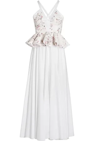 Giambattista Valli Abito lungo a fiori jacquard