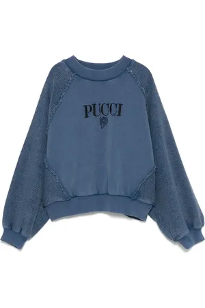 PUCCI Junior Felpa con logo ricamato