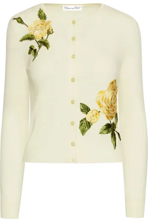 Oscar de la Renta Cardigan English Rose Thread