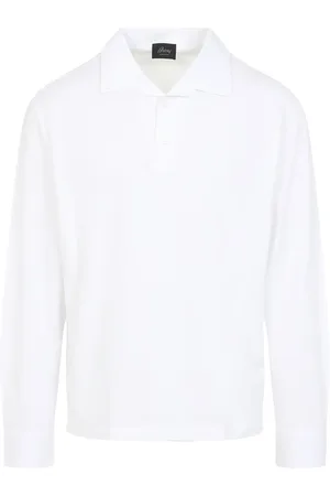 BRIONI Polo in cotone con ricamo logo