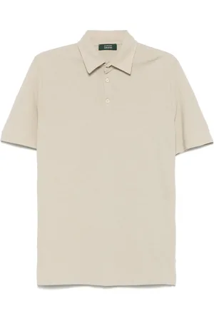 ZANONE Polo in cotone con ricamo logo