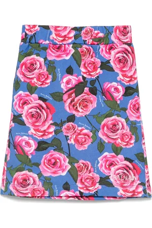 Balmain Gonna con stampa rosa