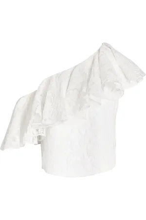 Giambattista Valli Blusa monospalla in pizzo